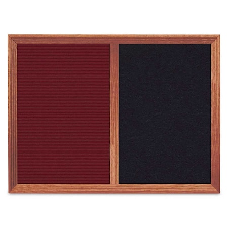 United Visual Products Enclosed Corkboard, 1 Door, 18"x24", 4" Fra UV3421-SATIN-SURF